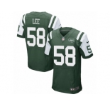Men's Nike New York Jets #58 Darron Lee Elite Green Team Color NFL Jersey