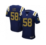 Men's Nike New York Jets #58 Darron Lee Elite Navy Blue Alternate NFL Jersey
