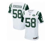 Men's Nike New York Jets #58 Erin Henderson Elite White NFL Jersey
