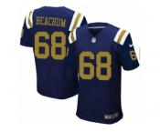 Men's Nike New York Jets #68 Kelvin Beachum Elite Navy Blue Alternate NFL Jersey