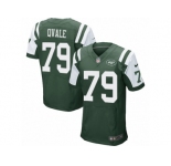 Men's Nike New York Jets #79 Brent Qvale Elite Green Team Color NFL Jersey