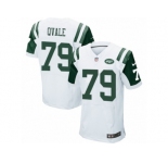 Men's Nike New York Jets #79 Brent Qvale Elite White NFL Jersey