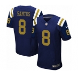 Men's Nike New York Jets #8 Cairo Santos Elite Navy Blue Alternate NFL Jersey