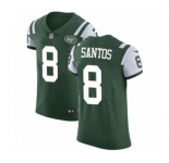 Men's Nike New York Jets #8 Cairo Santos Green Team Color Vapor Untouchable Elite Player NFL Jersey
