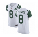 Men's Nike New York Jets #8 Cairo Santos White Vapor Untouchable Elite Player NFL Jersey