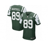 Men's Nike New York Jets #89 Jalin Marshall Elite Green Team Color NFL Jersey