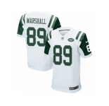 Men's Nike New York Jets #89 Jalin Marshall Elite White NFL Jersey