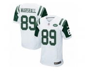 Men's Nike New York Jets #89 Jalin Marshall Elite White NFL Jersey