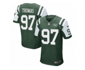 Men's Nike New York Jets #97 Lawrence Thomas Elite Green Team Color NFL Jersey