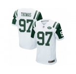 Men's Nike New York Jets #97 Lawrence Thomas Elite White NFL Jersey