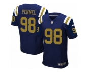 Men's Nike New York Jets #98 Mike Pennel Elite Navy Blue Alternate NFL Jersey