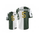Nike New York Jets #5 Christian Hackenberg Green White Men's Stitched NFL Elite Split Jersey