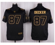 Nike New York Jets #87 Eric Decker Black Pro Line Gold Collection Jersey[Elite]
