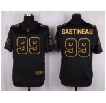 Nike New York Jets #99 Mark Gastineau Black Pro Line Gold Collection Jersey[Elite]