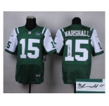 nike jerseys new york jets #15 brandon marshall green [Elite][signature]