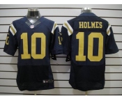 nike nfl jerseys new york jets #10 holmes dk.blue[Elite]