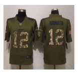 nike nfl jerseys new york jets #12 namath army green[nike Limited Salute To Service]