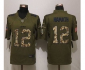 nike nfl jerseys new york jets #12 namath army green[nike Limited Salute To Service]