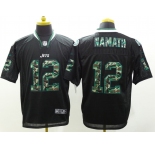 nike nfl jerseys new york jets #12 namath black[Elite Camo Fashion]