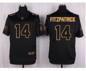 nike nfl jerseys new york jets #14 fitzpatrick black gold collection[Elite]