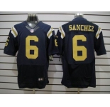 nike nfl jerseys new york jets #6 sanchez dk.blue[Elite]