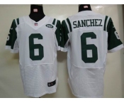 nike nfl jerseys new york jets #6 sanchez white[elite]