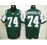 nike nfl jerseys new york jets #74 mangold green[elite]