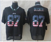nike nfl jerseys new york jets #87 decker black[Elite USA flag fashion][decker]