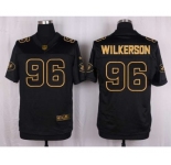 nike nfl jerseys new york jets #96 wilkerson black gold collection[Elite]