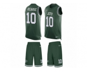 Men Nike New York Jets #10 Jermaine Kearse Limited Green Tank Top Suit NFL Jersey