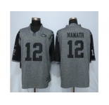 Men Nike New York Jets #12 Joe Namath Gray Stitched Gridiron Gray Limited Jersey