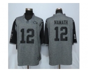 Men Nike New York Jets #12 Joe Namath Gray Stitched Gridiron Gray Limited Jersey