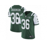 Men Nike New York Jets #36 Rashard Robinson Green Team Color Vapor Untouchable Limited Player NFL Jersey