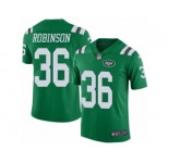 Men Nike New York Jets #36 Rashard Robinson Limited Green Rush Vapor Untouchable NFL Jersey