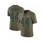Men Nike New York Jets #44 Corey Lemonier Limited Olive 2017 Salute to Service NFL Jersey