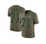 Men Nike New York Jets #71 Ben Ijalana Limited Olive 2017 Salute to Service NFL Jersey