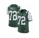 Men Nike New York Jets #72 Brandon Shell Green Team Color Vapor Untouchable Limited Player NFL Jersey