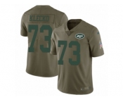 Men Nike New York Jets #73 Joe Klecko Limited Olive 2017 Salute to Service NFL Jersey