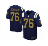 Men Nike New York Jets #76 Wesley Johnson Limited Navy Blue Alternate NFL Jerse