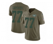 Men Nike New York Jets #77 James Carpenter Limited Olive 2017 Salute to Service NFL Jersey