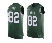 Men Nike New York Jets #82 Will Tye Limited Green Player Name & Number Tank Top NFL Jersey