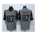 Men Nike New York Jets #87 Eric Decker Gray Stitched Gridiron Gray Limited Jersey