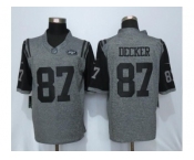 Men Nike New York Jets #87 Eric Decker Gray Stitched Gridiron Gray Limited Jersey