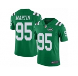 Men Nike New York Jets #95 Josh Martin Limited Green Rush Vapor Untouchable NFL Jersey