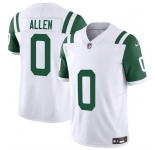 Men's New York Jets #0 Braelon Allen White Classic Alternate Vapor F.U.S.E. Limited Stitched Football Jersey