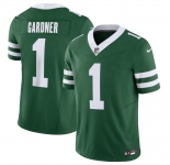 Men's New York Jets #1 Ahmad Sauce Gardner Green 2024 F.U.S.E. Vapor Limited Football Stitched Jersey
