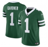 Men's New York Jets #1 Sauce Gardner Green 2024 F.U.S.E. Vapor Limited Football Stitched Jersey