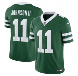 Men's New York Jets #11 Jermaine Johnson Green 2023 F.U.S.E Throwback Limited Football Stitched Jersey