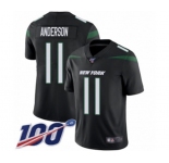 Men's New York Jets #11 Robby Anderson Black Alternate Vapor Untouchable Limited Player 100th Season Football Jersey