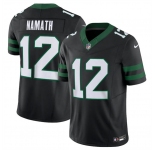 Men's New York Jets #12 Joe Namath Black 2024 F.U.S.E. Vapor Limited Football Stitched Jersey